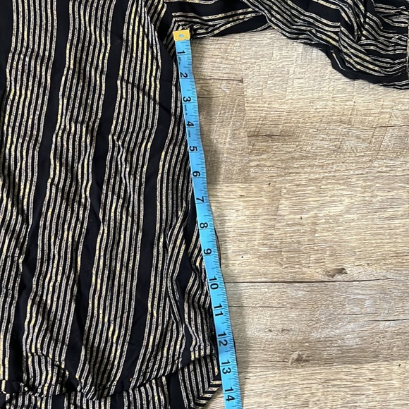 Antik Batik Black & Gold Striped Top Size M/40 - Picture 8 of 9